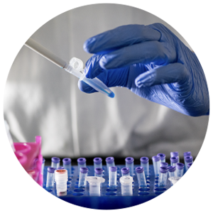 Lady doing experiments